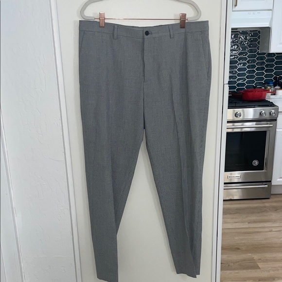 Zara Men’s Grey with Blue Houndstooth Suit Pants / Trousers | 34 - Picture 1 of 8